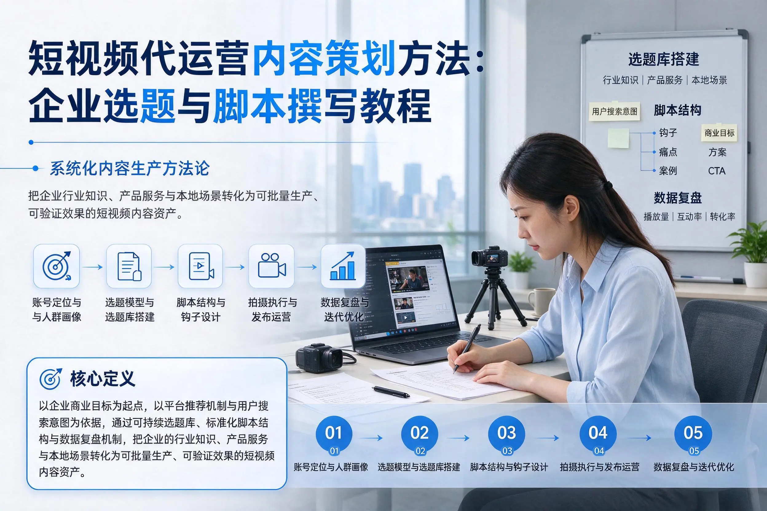 短视频代运营内容策划方法：晋城企业选题与脚本撰写教程