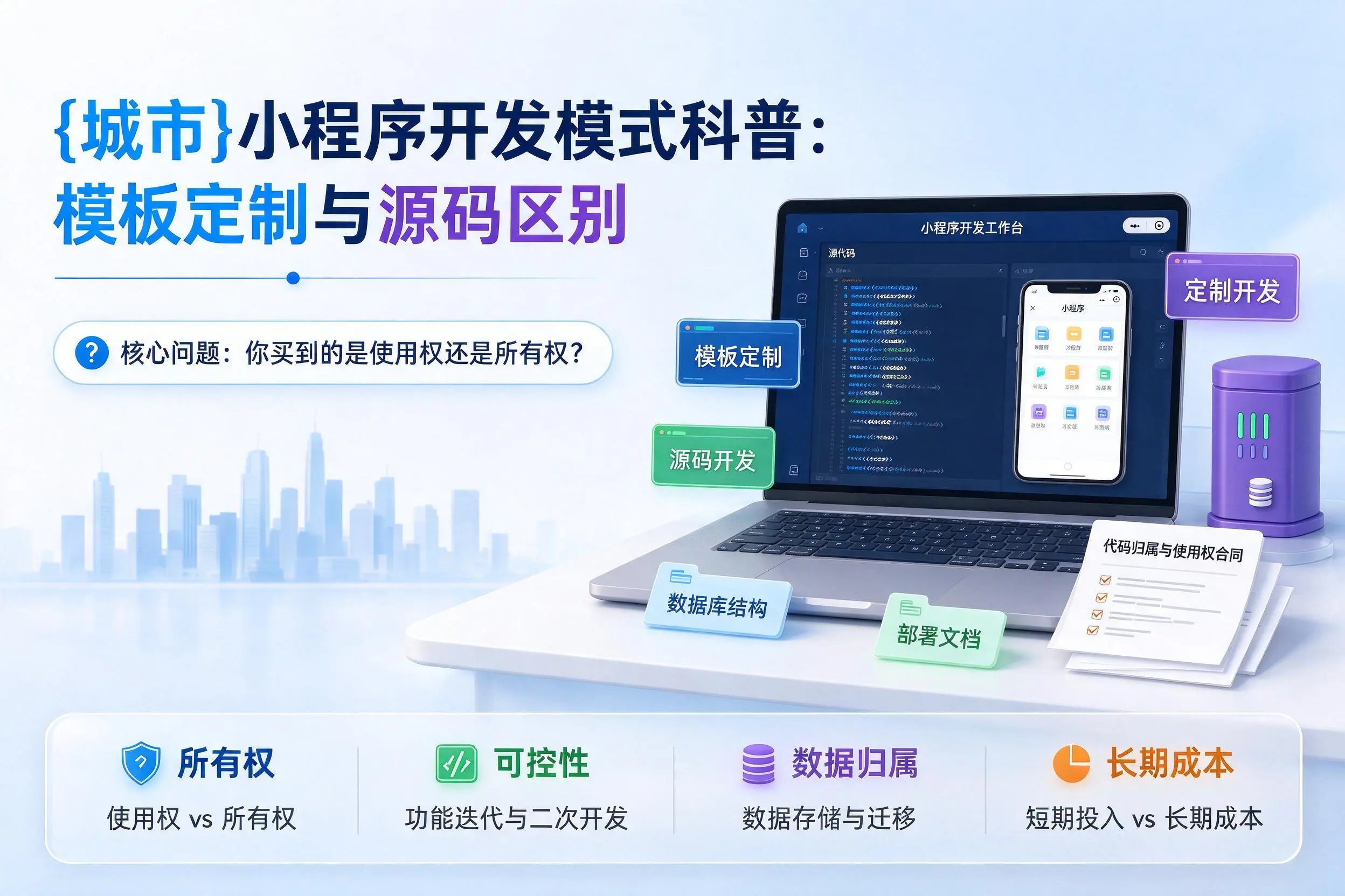 晋城小程序开发模式科普：模板定制与源码区别