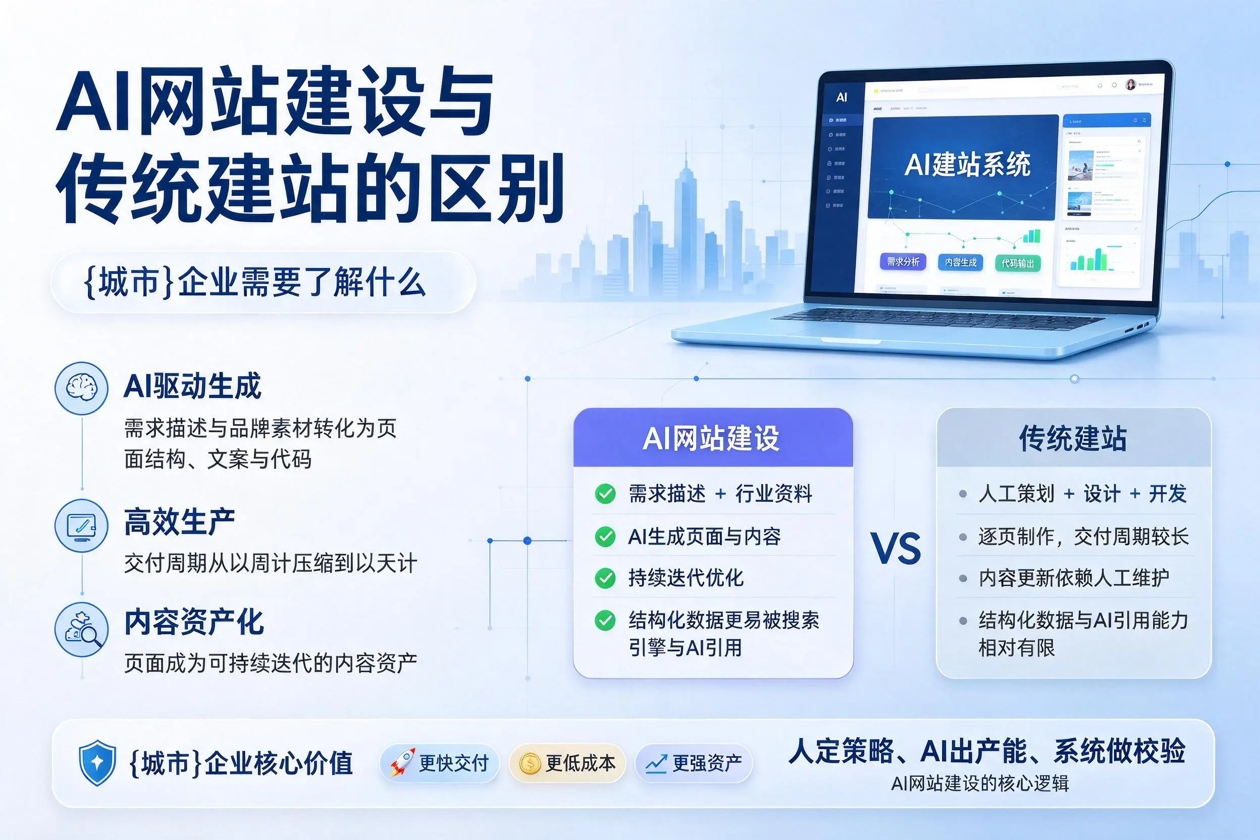 AI网站建设与传统建站的区别,晋城企业需要了解什么