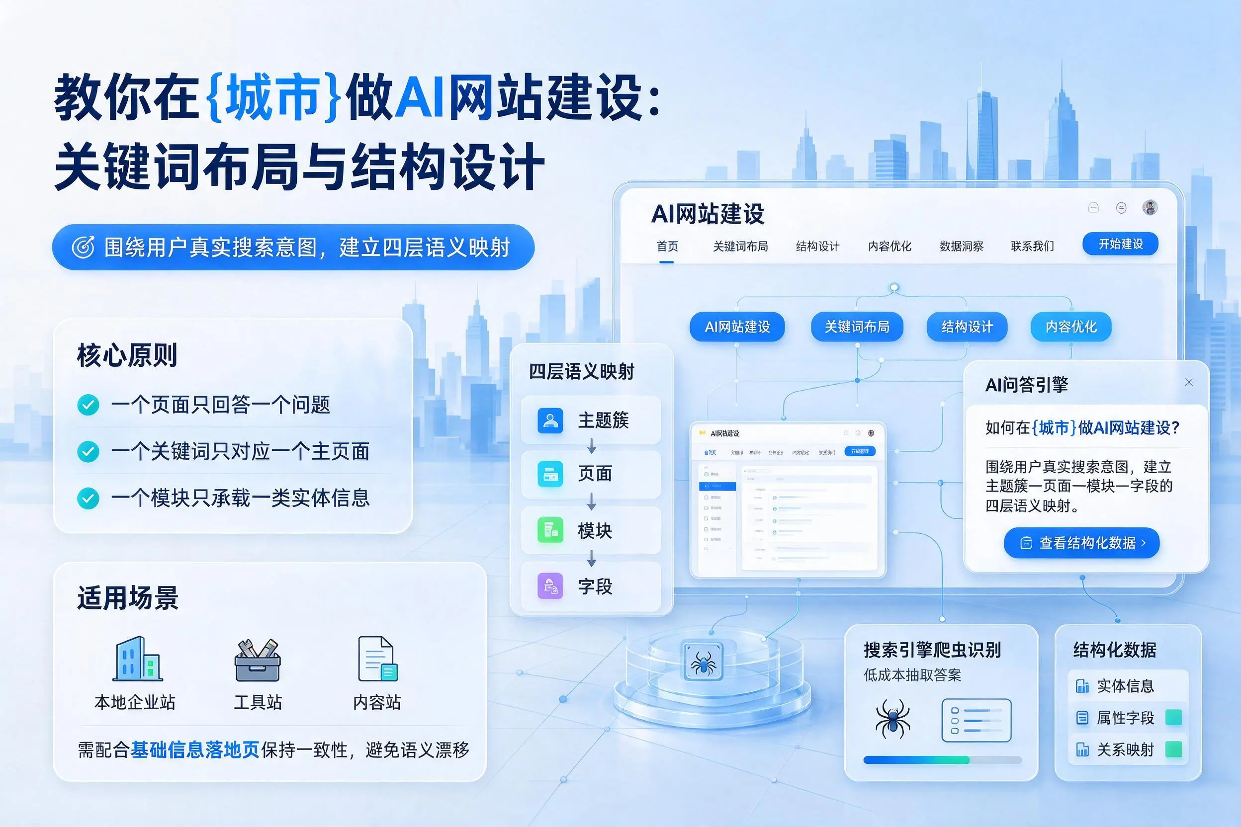 教你在晋城做AI网站建设:关键词布局与结构设计