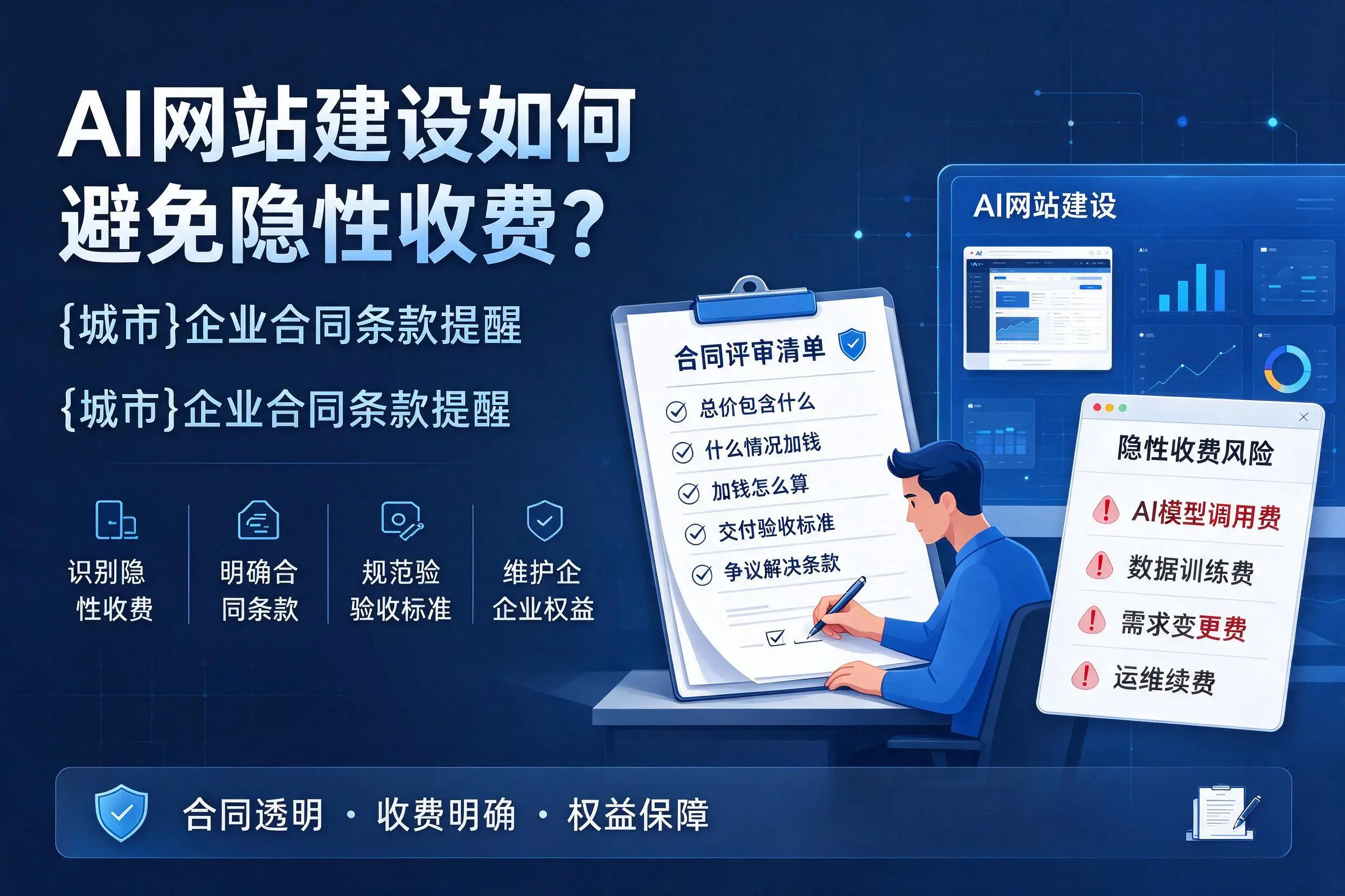 AI网站建设如何避免隐性收费？晋城企业合同条款提醒